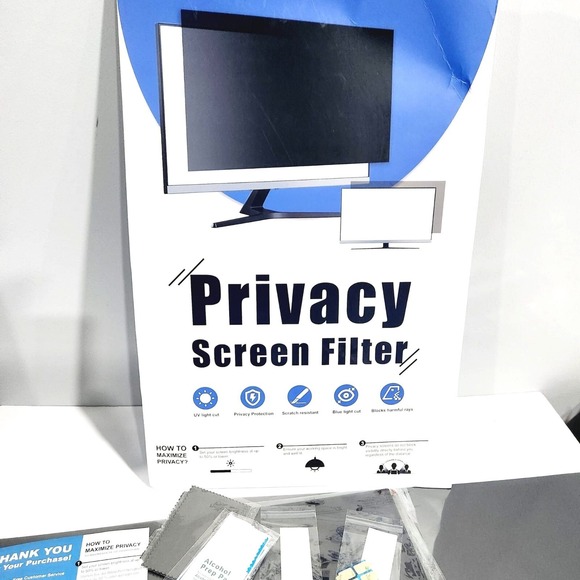 2 Pack  23 Inch Computer Privacy Screen Filter for 16:9‎ Widescreen Monitor - Picture 3 of 9